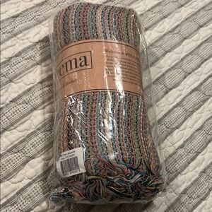 Teema Multicolor Woven Blanket NWT